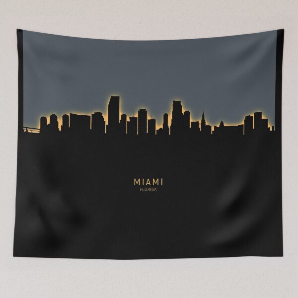 Item preview, Miami Florida Skyline designed and sold by ArtPrints.