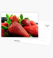 Fresh Juicy Strawberries Postcards