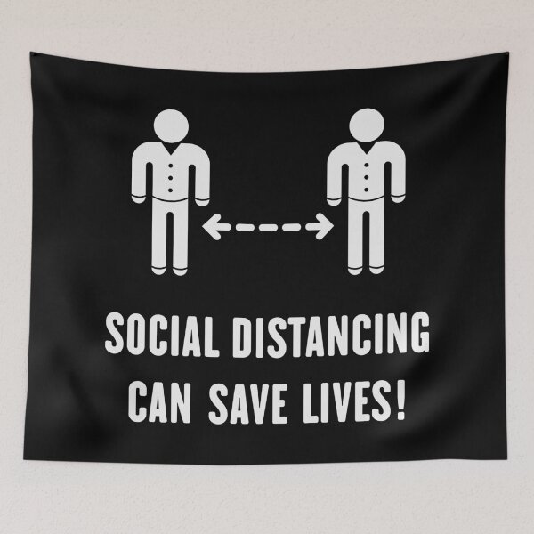 Item preview, Social Distancing Can Save Lives! (Corona Virus / White) designed and sold by MrFaulbaum.