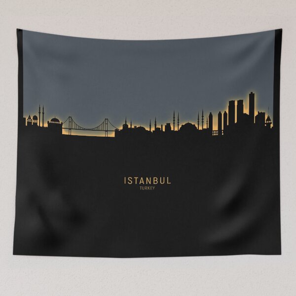 Artikelvorschau, Istanbul Turkey Skyline entworfen und verkauft von ArtPrints.