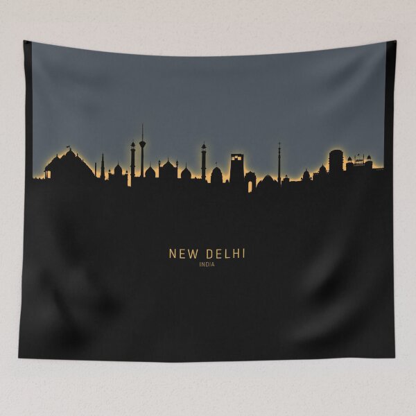 Item preview, New Delhi India Skyline designed and sold by ArtPrints.