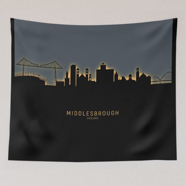 Item preview, Middlesbrough England Skyline designed and sold by ArtPrints.
