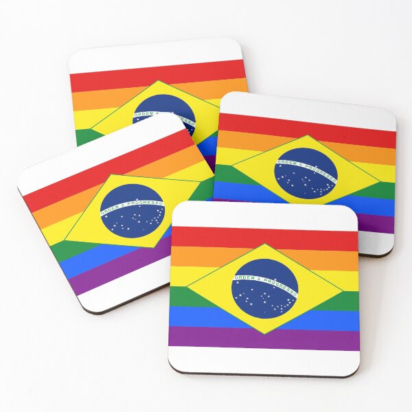 Item preview, Brazil Gay Pride Rainbow Flag  designed and sold by RBEnt.
