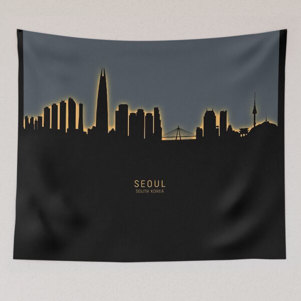 Item preview, Seoul Skyline South Korea designed and sold by ArtPrints.