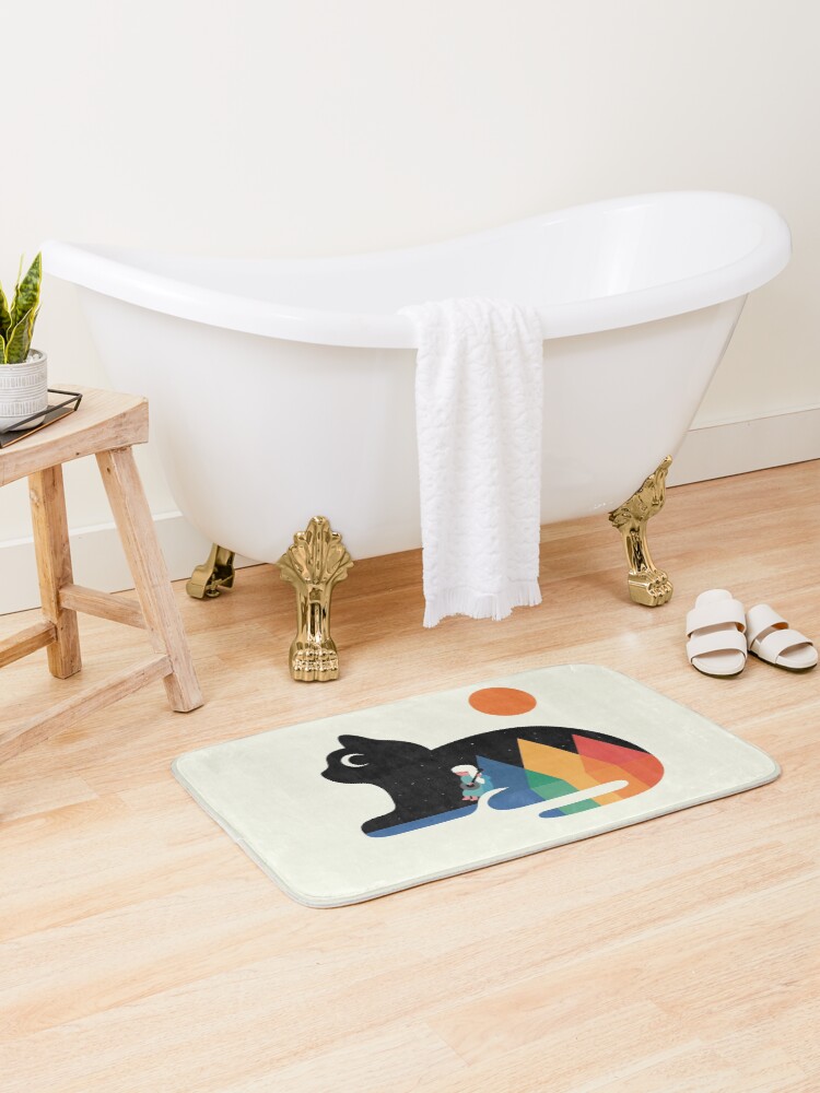 Thumbnail 1 of 6, Bath Mat, Moonlight Serenade designed and sold by AndyWestface.