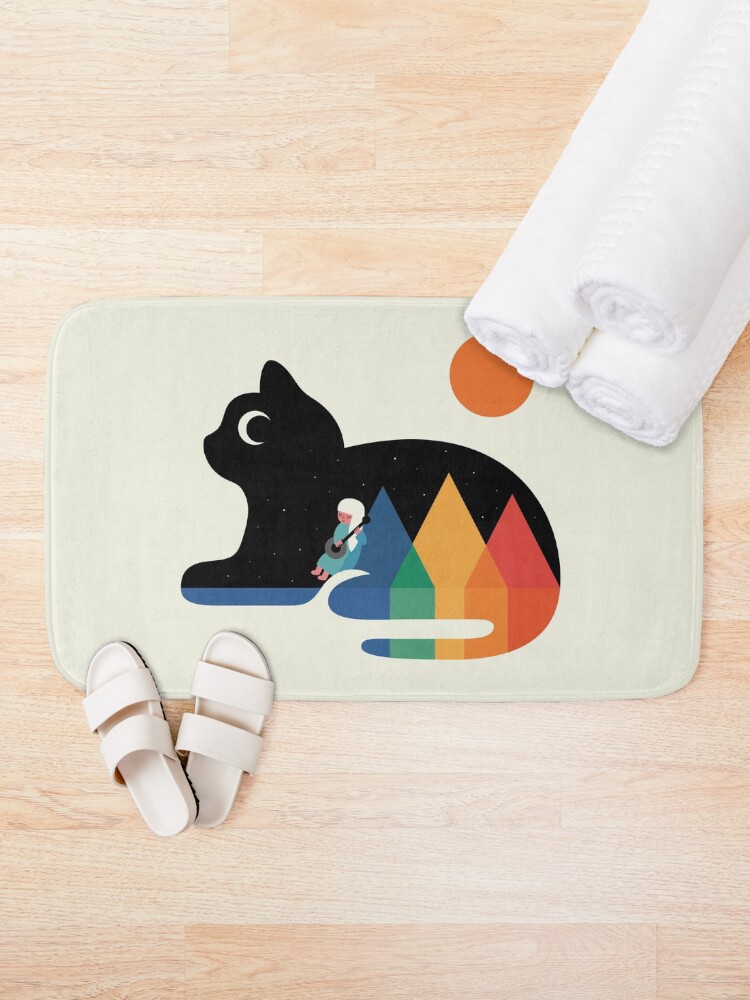 Thumbnail 2 of 6, Bath Mat, Moonlight Serenade designed and sold by AndyWestface.