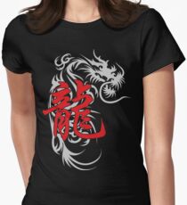 Chinese Zodiac Dragon Symbol Women's Fitted T-Shirt