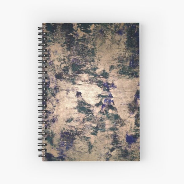 Metallic and Blue Print Spiral Notebook