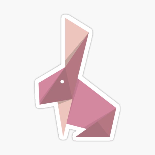 Origami Bunny Sticker