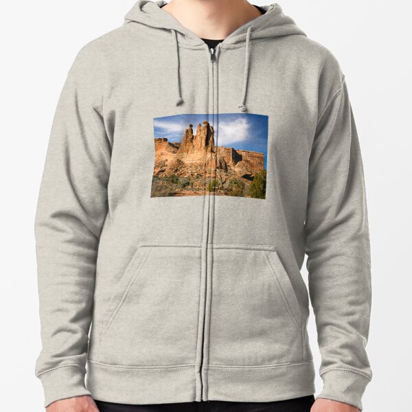 Three Gossips Arches National Park Moab Utah Zipped Hoodie