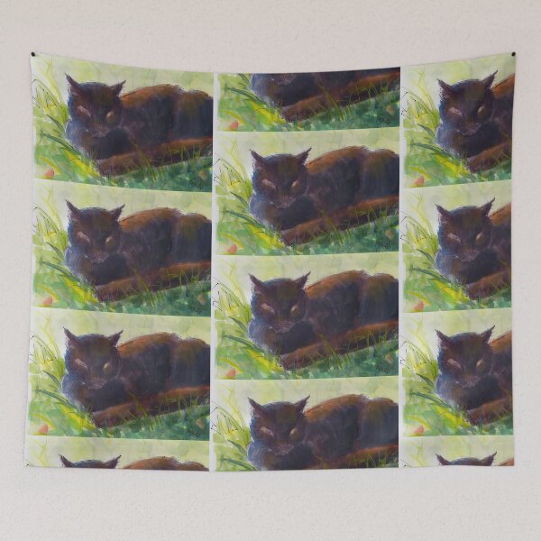 Item preview, Black cat painting designed and sold by MikeJory.