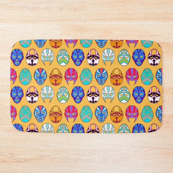Item preview, luchador masks on gold designed and sold by Salt & Keep.