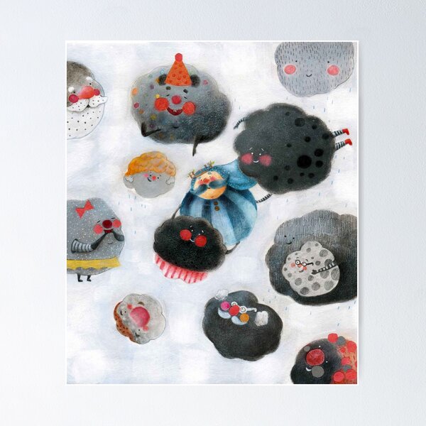 Item preview, happy clouds by sahar karimian designed and sold by royal studio.