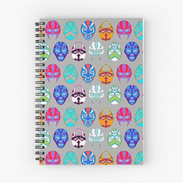Item preview, luchador masks on light gray designed and sold by Salt & Keep.
