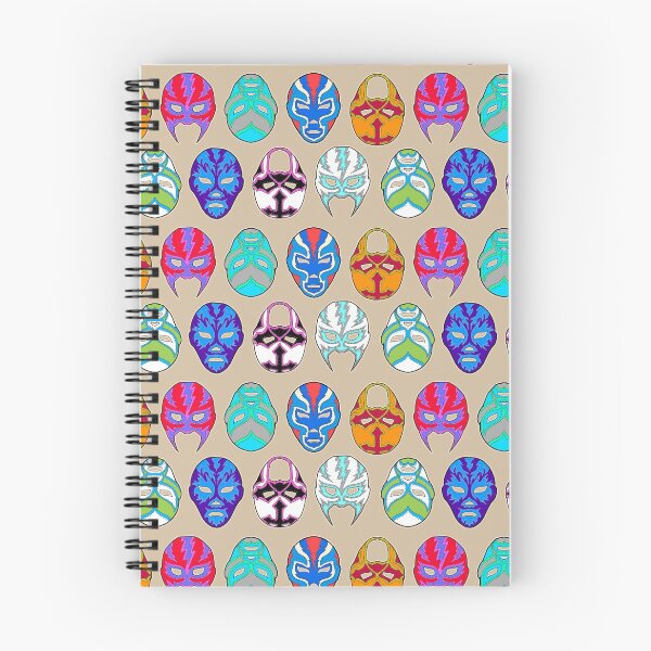 Item preview, luchador masks on khaki designed and sold by Salt & Keep.