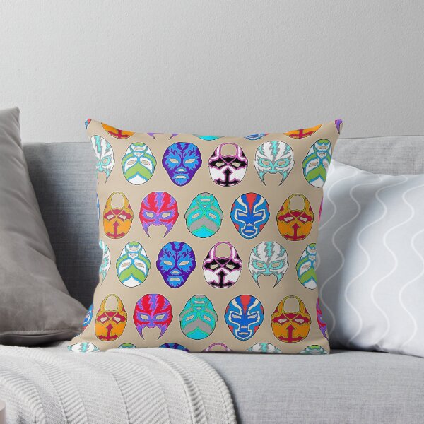 Item preview, luchador masks on khaki designed and sold by Salt & Keep.