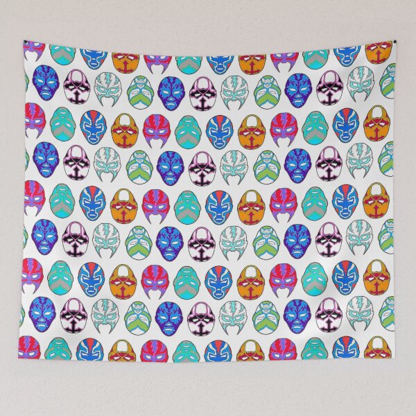 Item preview, luchador masks on white designed and sold by Salt & Keep.