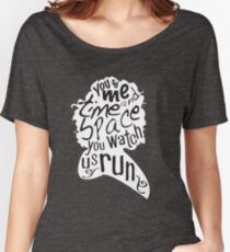 "You Watch Us Run" (White) Women's Relaxed Fit T-Shirt