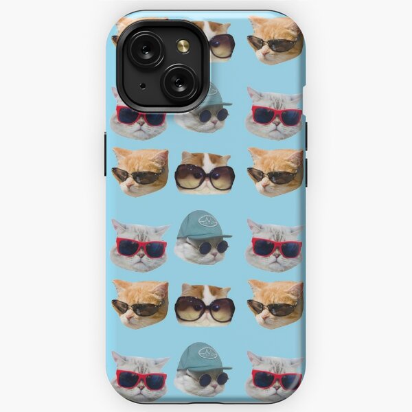 Funny Cat Icon With Glasses iPhone Case by best_designs