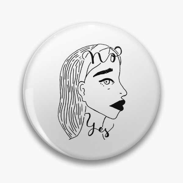 Item preview, Minimalist BNW Yes or No Girl Sketch designed and sold by aaalou.