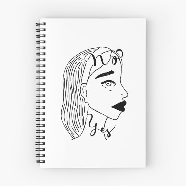 Item preview, Minimalist BNW Yes or No Girl Sketch designed and sold by aaalou.