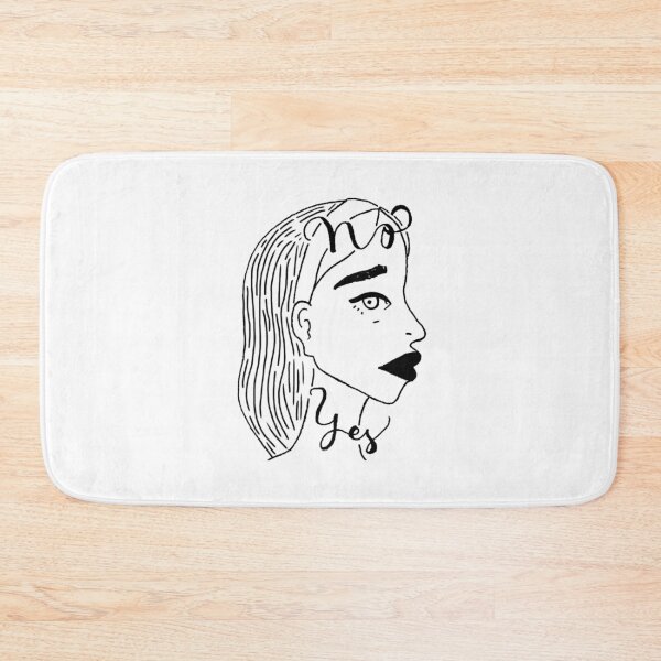 Item preview, Minimalist BNW Yes or No Girl Sketch designed and sold by aaalou.