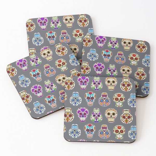 Item preview, Sugar Skulls on Gray designed and sold by Salt & Keep.