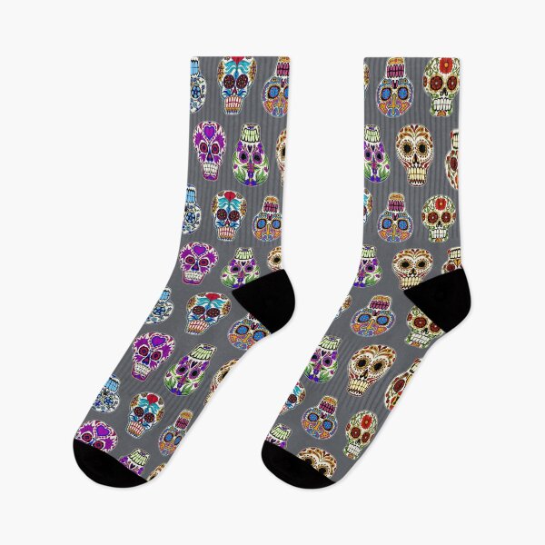 Item preview, Sugar Skulls on Gray designed and sold by Salt & Keep.