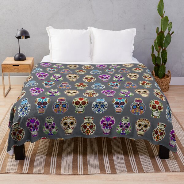 Item preview, Sugar Skulls on Gray designed and sold by Salt & Keep.