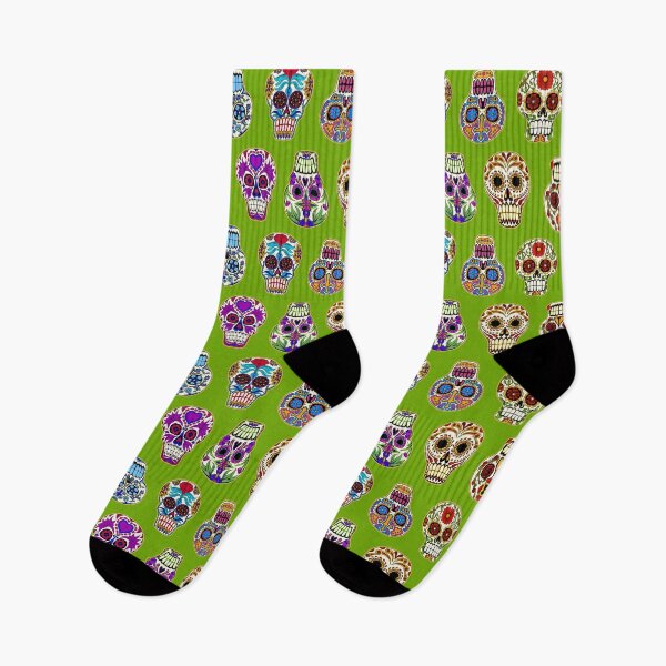 Item preview, Sugar Skulls on Green designed and sold by Salt & Keep.
