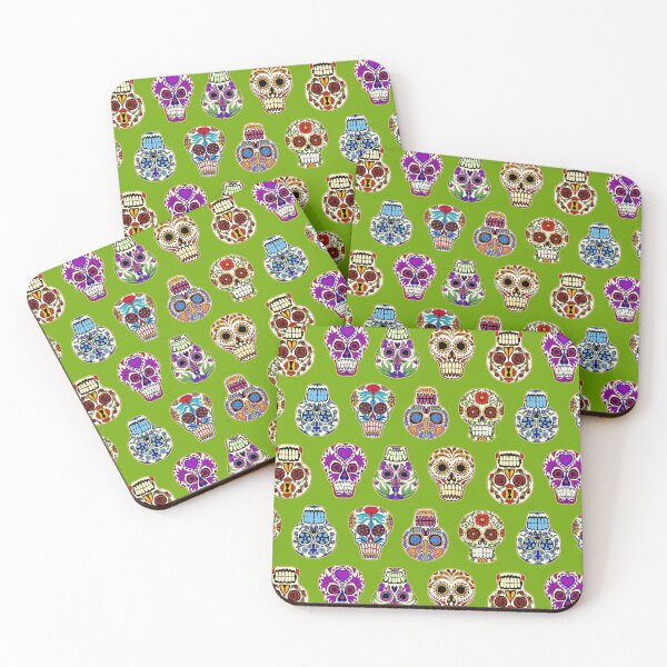 Item preview, Sugar Skulls on Green designed and sold by Salt & Keep.
