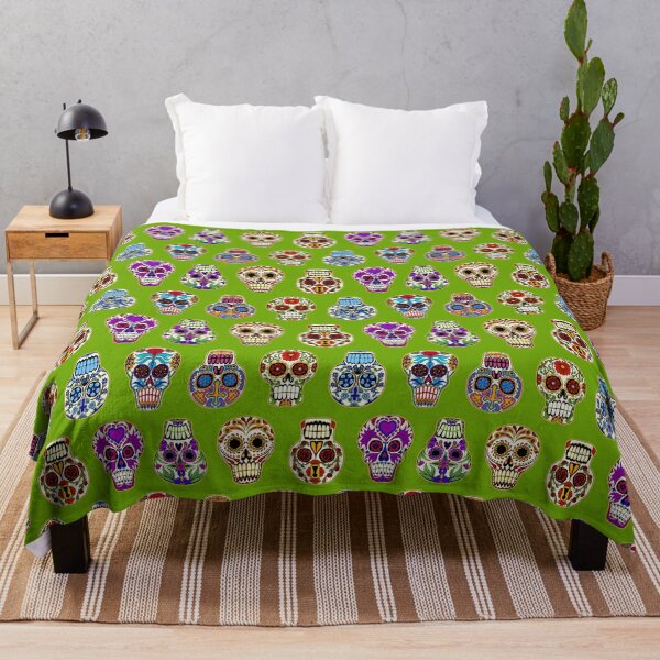 Item preview, Sugar Skulls on Green designed and sold by Salt & Keep.