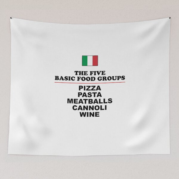 Item preview, Five Basic Food Groups Italian Funny Flag Italy designed and sold by jaycartoonist.