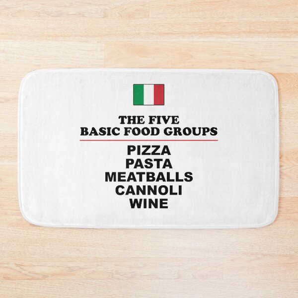 Item preview, Five Basic Food Groups Italian Funny Flag Italy designed and sold by jaycartoonist.
