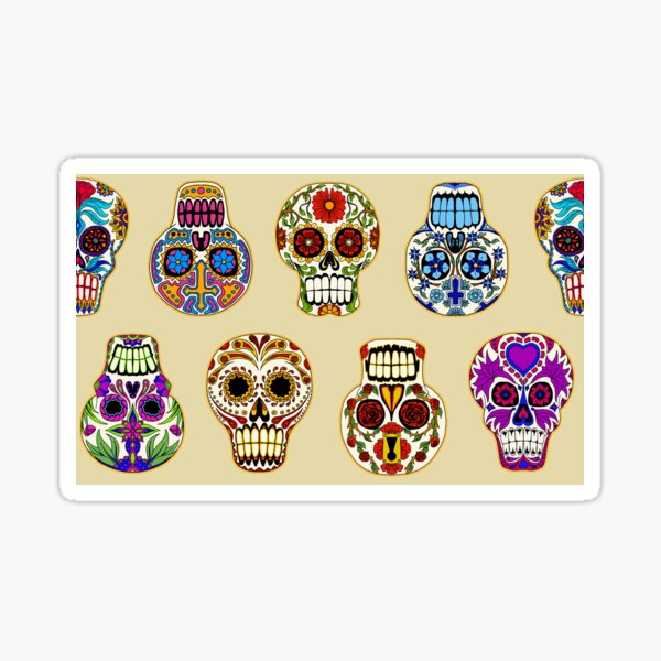 Item preview, Sugar Skulls on Khaki designed and sold by Salt & Keep.