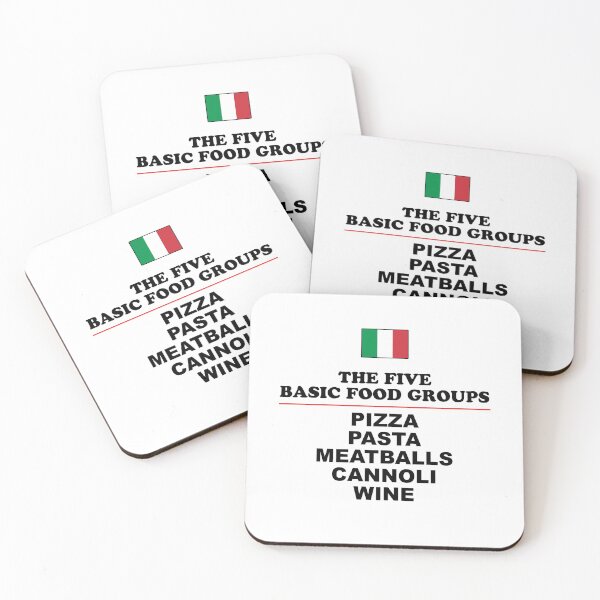 Item preview, Five Basic Food Groups Italian Funny Flag Italy designed and sold by jaycartoonist.