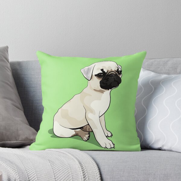 Aperçu de l'œuvre Puppy Pug! - Vert créée et vendue par ladyfacecreates.