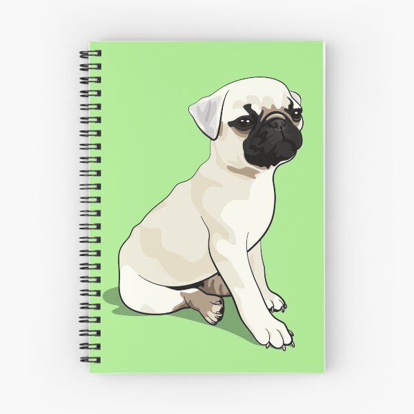 Aperçu de l'œuvre Puppy Pug! - Vert créée et vendue par ladyfacecreates.