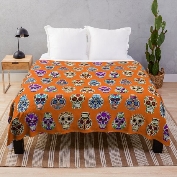 Item preview, Sugar Skulls on Orange designed and sold by Salt & Keep.