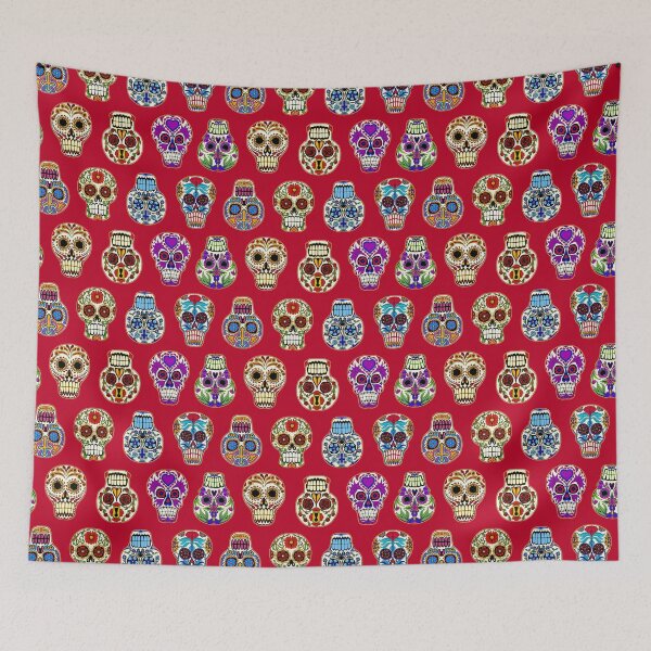 Item preview, Sugar Skulls on Red designed and sold by Salt & Keep.