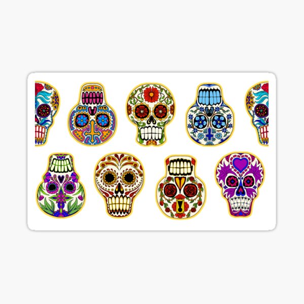 Item preview, Sugar Skulls on White designed and sold by Salt & Keep.