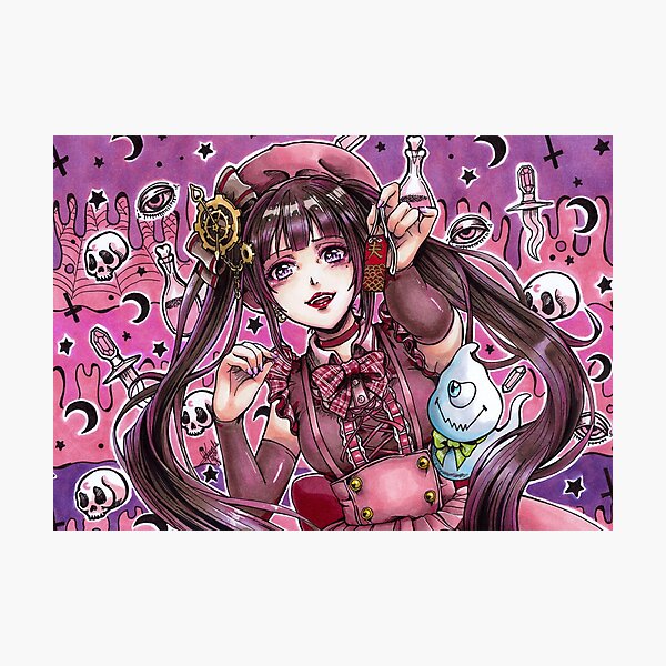 Item preview, Pastel Goth anime girl designed and sold by FranFuentesArt.