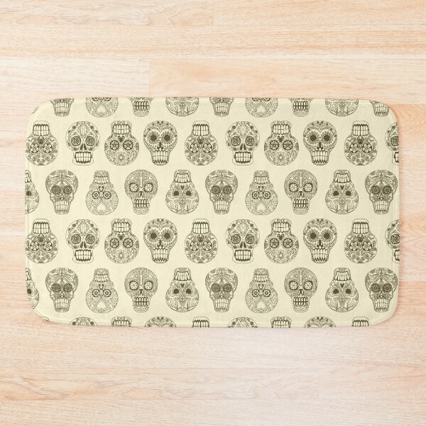Item preview, Sugar Skulls  - gray line drawing on parchment designed and sold by Salt & Keep.