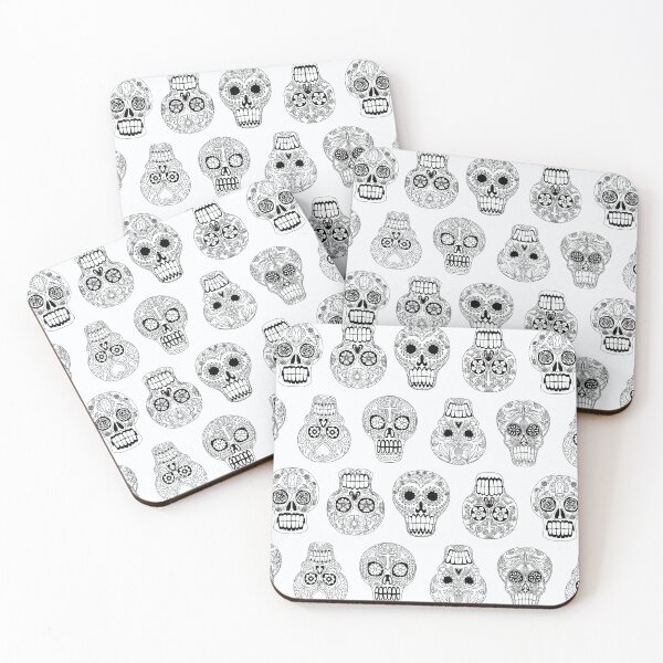 Item preview, Sugar Skulls  - line drawing designed and sold by Salt & Keep.