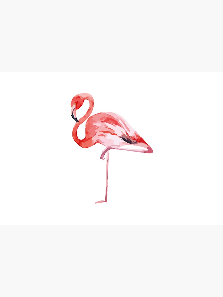 Watercolor Standing Flamingo by doriens