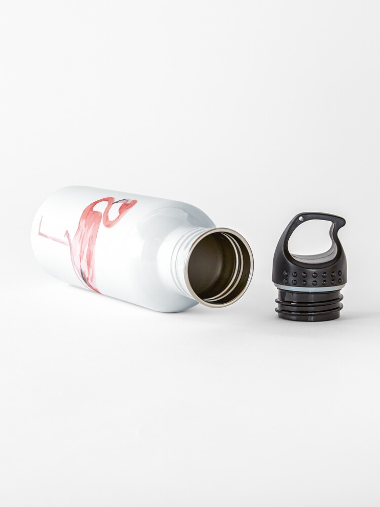 Alternate view of Watercolor Standing Flamingo Water Bottle