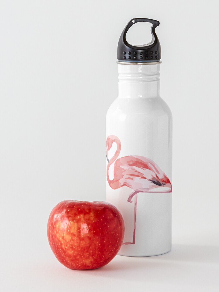 Alternate view of Watercolor Standing Flamingo Water Bottle
