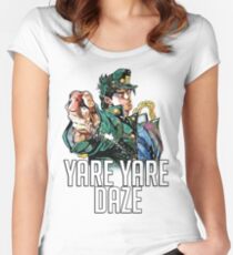 Jotaro Kujo YARE YARE DAZE T-Shirt Women's Fitted Scoop T-Shirt
