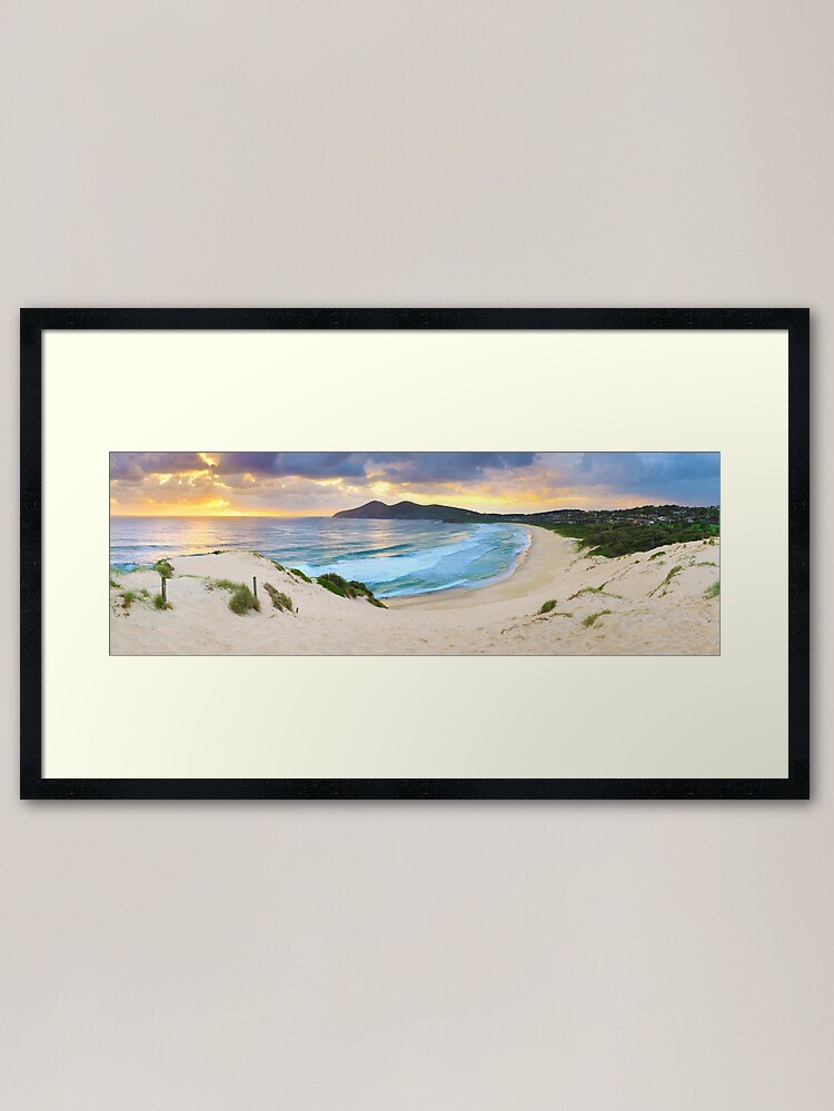 Thumbnail 1 of 7, Framed Art Print, Forster Beach, New South Wales, Australia designed and sold by Chockstone.