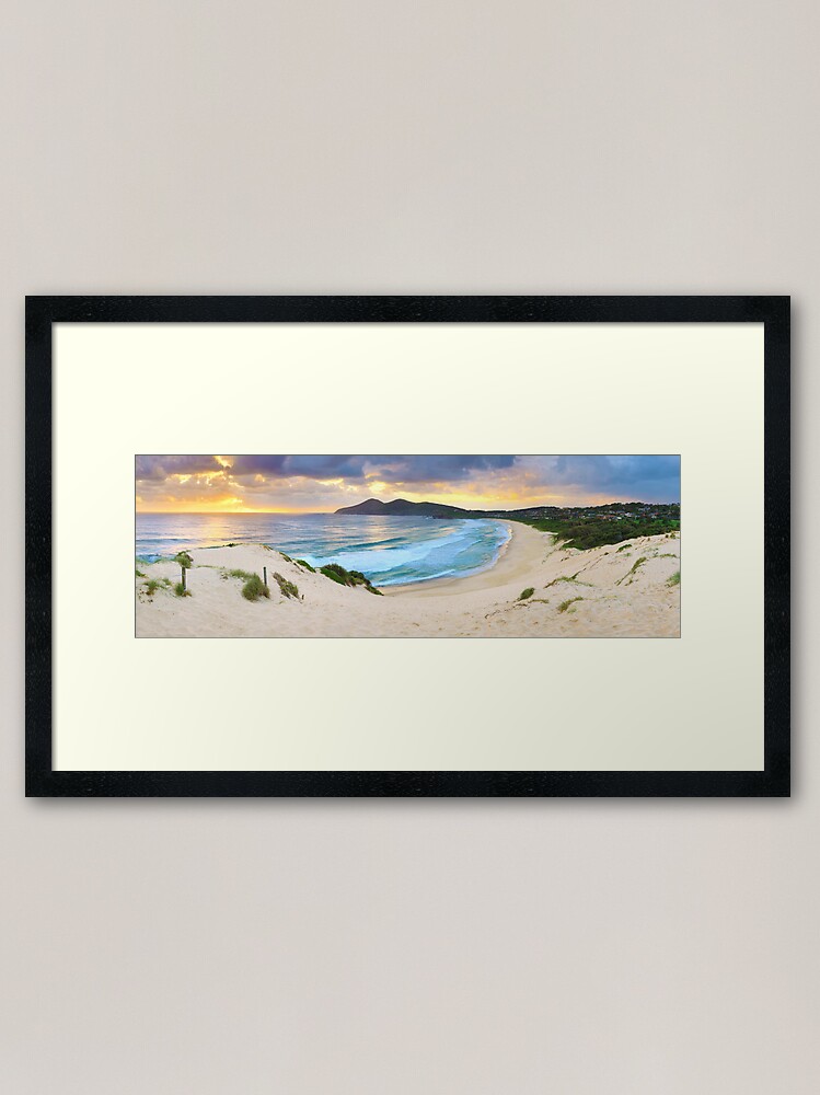 Thumbnail 1 of 7, Framed Art Print, Forster Beach, New South Wales, Australia designed and sold by Chockstone.